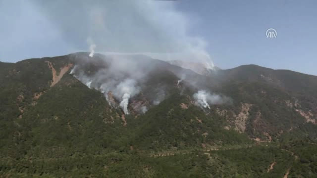 Orman Yangını Havadan Görüntülendi