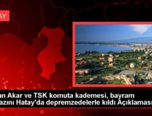 Bakan Akar ve TSK komuta kademesi, bayram namazını Hatay’da depremzedelerle kıldı Açıklaması