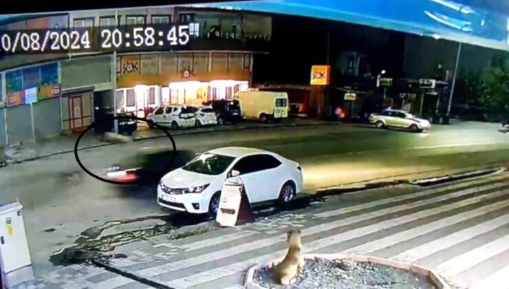 Hatay’da arabanın bisikletli çocuğa çarptığı kaza güvenlik kamerasında