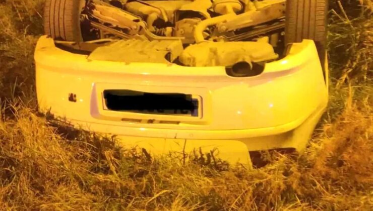 Hatay’da dereye uçan arabanın şoförü hafif biçimde yaralandı