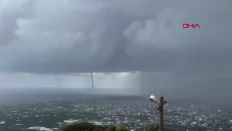 Hatay’da Yağış Sonrası Denizde Hortum Görüntülendi