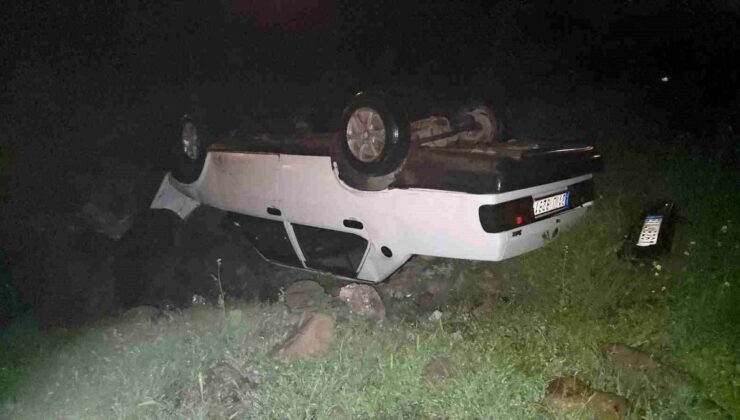 Hatay’da takla atan Fiat Tofaş aykırı döndü: 1 yaralı