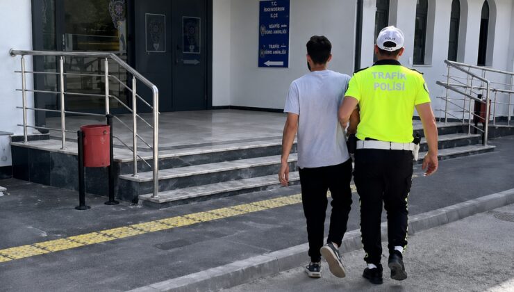 Arsuz’da trafiği tehlikeye atan motosiklet şoförüne ağır ceza