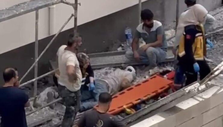 Hatay’da inşaatta çalışan personel düşerek yaralandı