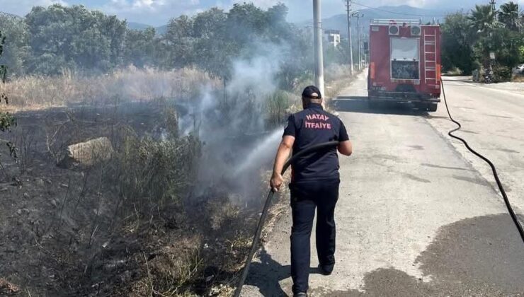 Arsuz’da bahçe yangını