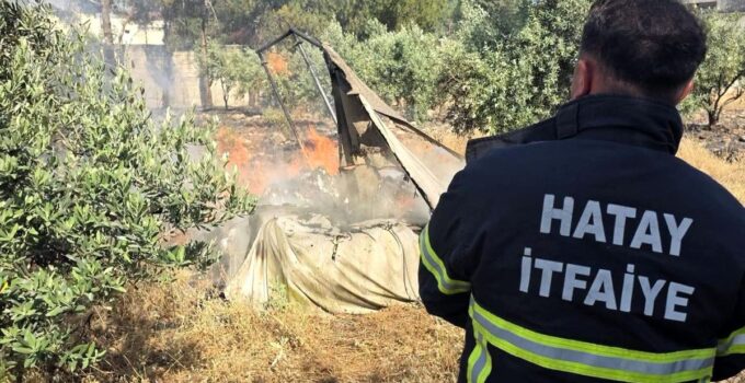 Hassa’da bahçe yangını
