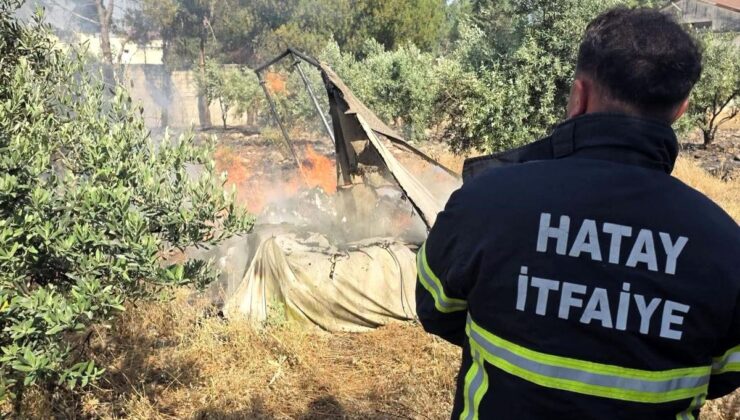 Hassa’da bahçe yangını