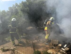 Hatay’da bahçe ve çadır yangını