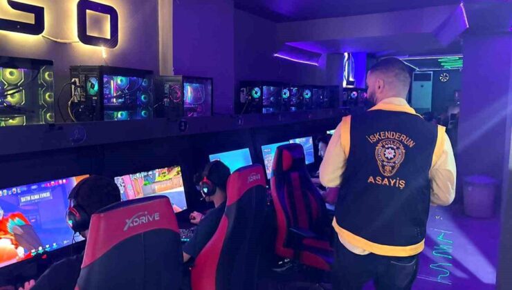 İskenderun’da internet kafe ve oyun salonları denetlendi