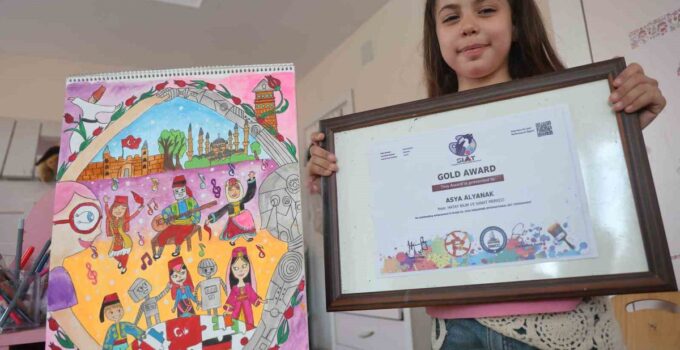 8 yaşındaki Ressam Asya, 300 bin rakibini geride bırakarak dünya birincisi oldu