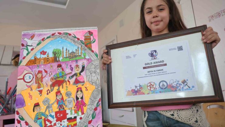 8 yaşındaki Ressam Asya, 300 bin rakibini geride bırakarak dünya birincisi oldu