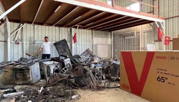 Hatay’da Vestel Servisinde Beyaz Eşya Yangını: 2,5 Milyon TL Ziyan