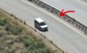 Otoyolda geri geri giden şoför dron kamerasına yakalandı